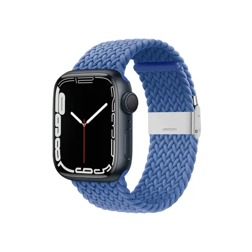 Apple Watch 38/40/41 mm Crong Wave Band Fonott szíj kék - 1