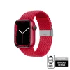 Apple Watch 42/44/45 mm Crong Wave Band Fonott szíj piros thumbnail