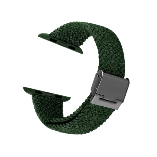 Apple Watch 38/40/41 mm Crong Wave Band Fonott szíj zöld - 5