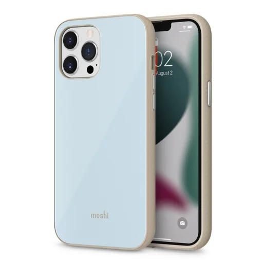iPhone 13 Pro Max Moshi iGlaze prémium hibrid tok adriai kék - 3
