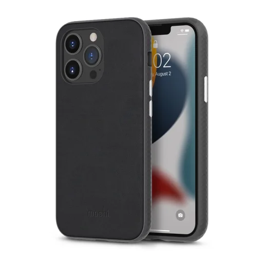 iPhone 13 Pro Moshi Overture tok levehető mágneses fliptok résszel Jet Black - 12