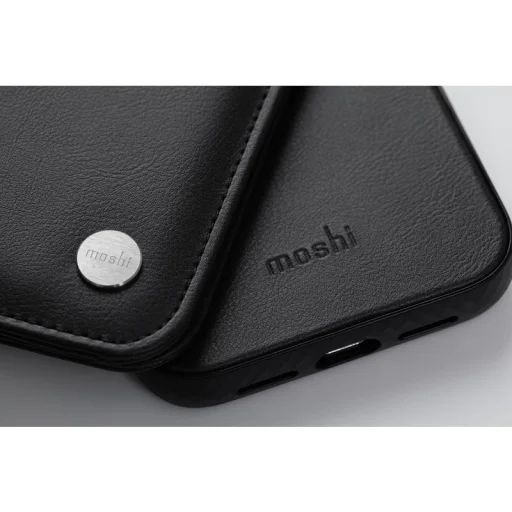 iPhone 13 Pro Moshi Overture tok levehető mágneses fliptok résszel Jet Black - 16
