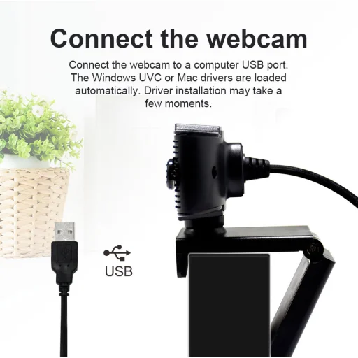 1080p HD webkamera USB 2.0 mikrofonnal - 6