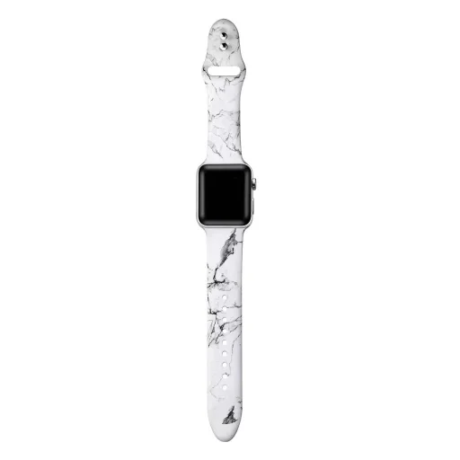 Apple Watch 38/40/41 mm nyomtatott szilikon szíj márvány mintás - 4