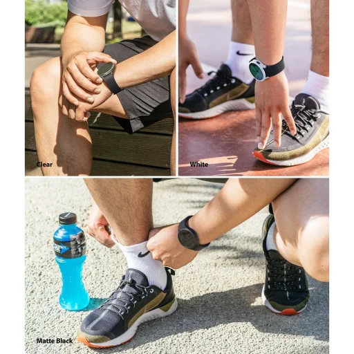 Samsung Galaxy Watch 4 44 mm Ringke Slim tok 2x átlátszó/fekete - 6