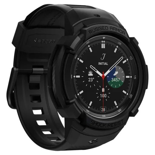 Samsung Galaxy Watch 4 Classic 46 mm Spigen Rugged Armor Pro szíj és tok matt fekete - 3