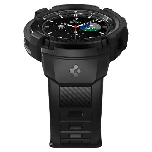 Samsung Galaxy Watch 4 Classic 46 mm Spigen Rugged Armor Pro szíj és tok matt fekete - 9