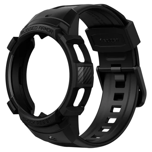 Samsung Galaxy Watch 4 Classic 46 mm Spigen Rugged Armor Pro szíj és tok matt fekete - 10