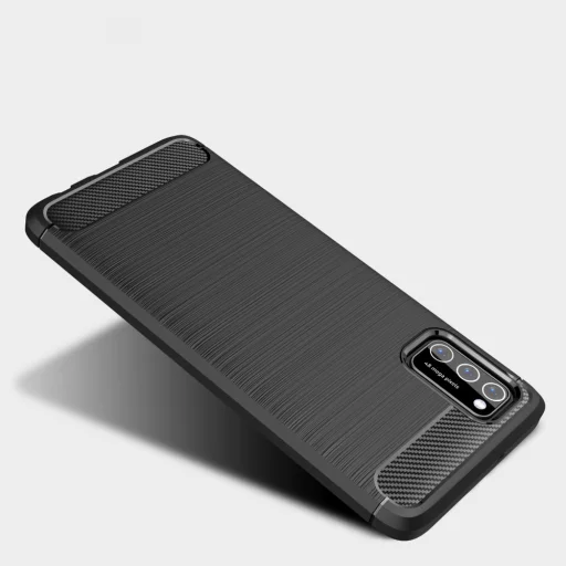 Samsung Galaxy A03S Tech-Protect carbon mintájú TPU tok fekete - 3