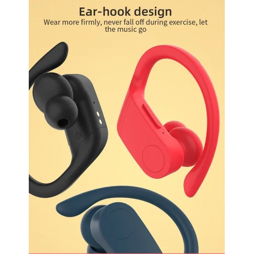 GJBY Vezeték nélküli bluetooth sport fülhallgató, bézs (TWS-08) - 6