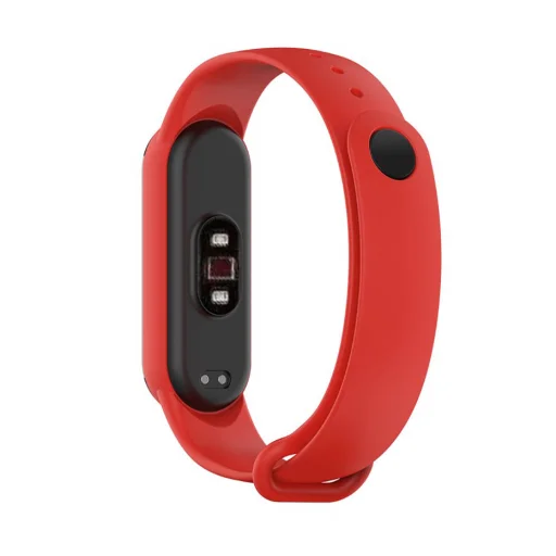 Xiaomi Mi Smart Band 5 / 6 Szilikon óraszíj piros - 4