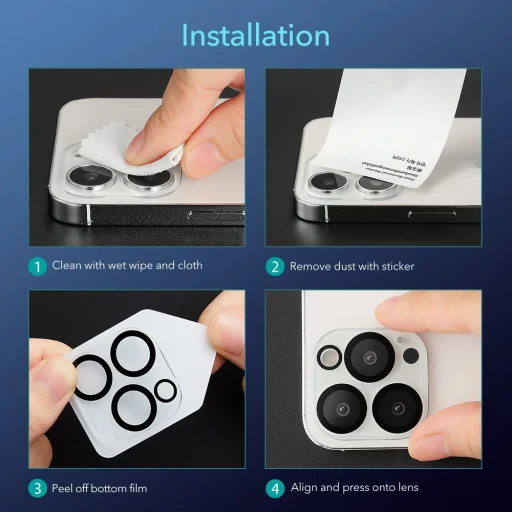 iPhone 13 Pro / 13 Pro Max ESR kameralencsevédő üveg - 4