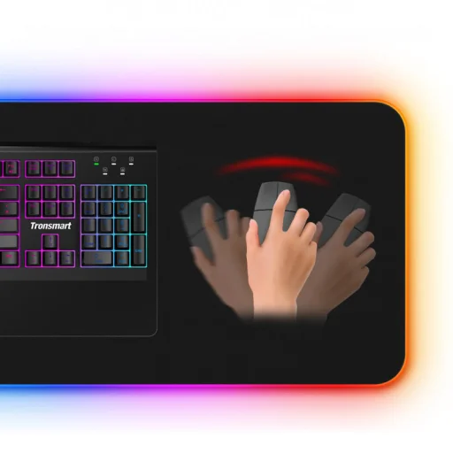 Tronsmart Spire Soft gamer RGB egérpad (80 x 30 x 0,4 cm) fekete - 3