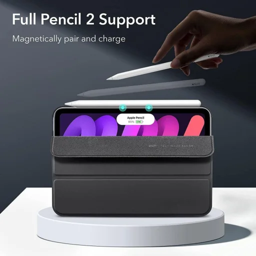 iPad Mini 6 2021 ESR Rebound Magnetic tok fekete - 6