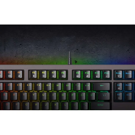 Havit KB872 RGB mechanikus gamer billentyűzet, angol - 3