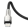 Baseus Cafule Metal nylon harisnyázott USB Type-C/ Lightning kábel PD 20W 2m fekete (CATLJK-B01) thumbnail