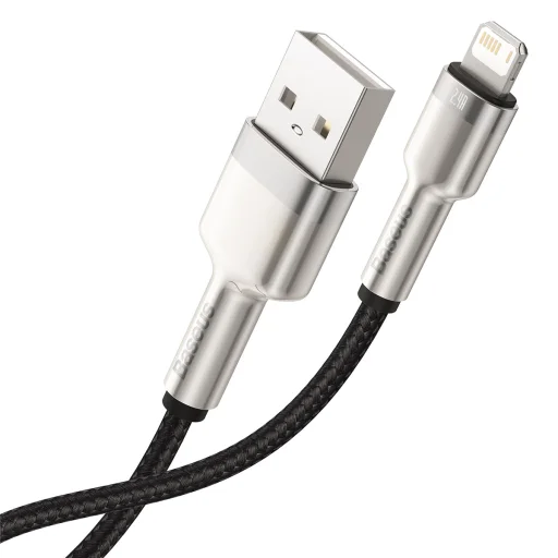 Baseus Cafule Series Metal USB - Lightning 2,4A kábel 25cm fekete (CALJK-01) - 3
