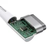 Baseus Zinc Magnetic USB Type-C - Apple Laptop L-alakú mágneses fej töltő kábel 60W 2m (CATXC-W02) fehér thumbnail