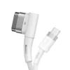 Baseus Zinc Magnetic USB Type-C - Apple Laptop L-alakú mágneses fej töltő kábel 60W 2m (CATXC-W02) fehér thumbnail
