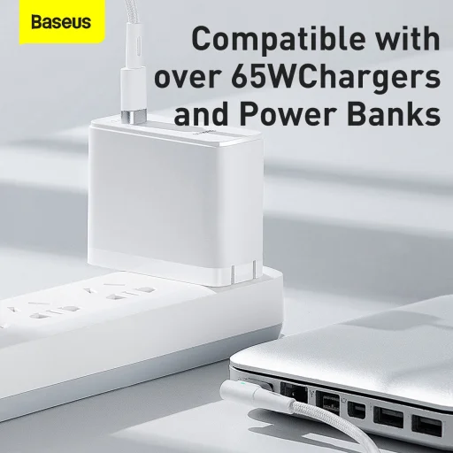 Baseus Zinc Magnetic USB Type-C - Apple Laptop L-alakú mágneses fej töltő kábel 60W 2m (CATXC-W02) fehér - 9