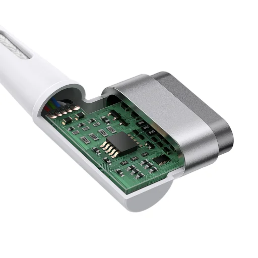 Baseus Zinc Magnetic USB Type-C - Apple Laptop L-alakú mágneses fej töltő kábel 60W 2m (CATXC-W02) fehér - 11