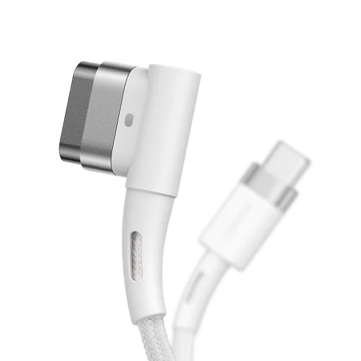 Baseus Zinc Magnetic USB Type-C - Apple Laptop L-alakú mágneses fej töltő kábel 60W 2m (CATXC-W02) fehér - 3