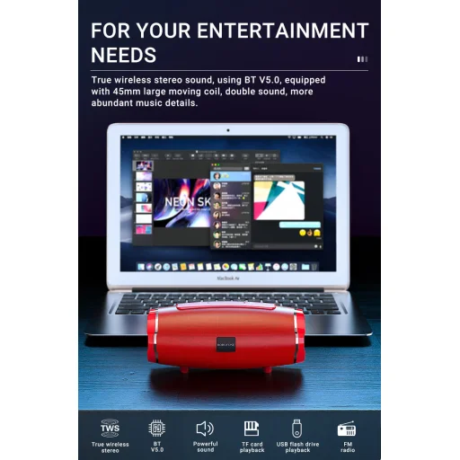 Borofone BR3 Bluetooth Vezeték nélküli hangszóró piros - 11