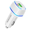 Borofone BZ14A Univerzális autós töltő USB + Type-C - QC 3.0 PD 20W 3A + Type-C - Lightning kábel fehér thumbnail