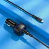 Borofone BZ14A Univerzális autós töltő USB + Type-C - QC 3.0 PD 20W 3A + Type-C - Lightning kábel fekete thumbnail