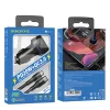 Borofone BZ14A Univerzális autós töltő USB + Type-C - QC 3.0 PD 20W 3A + Type-C - Lightning kábel fekete thumbnail