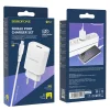 Borofone BN1 Hálózati töltő adapter USB 2.1A + Lightning kábel fehér thumbnail