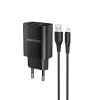 Borofone BN2 Hálózati töltő adapter 2x USB 2.1A + Lightning kábel fekete thumbnail
