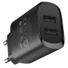 Borofone BN2 Hálózati töltő adapter 2x USB 2.1A + Lightning kábel fekete thumbnail