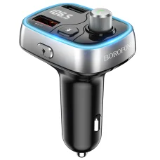 Borofone Fm Transmitter BC32 Bluetooth 2x USB + Micro SD - QC 3.0 18W 2,4A fekete