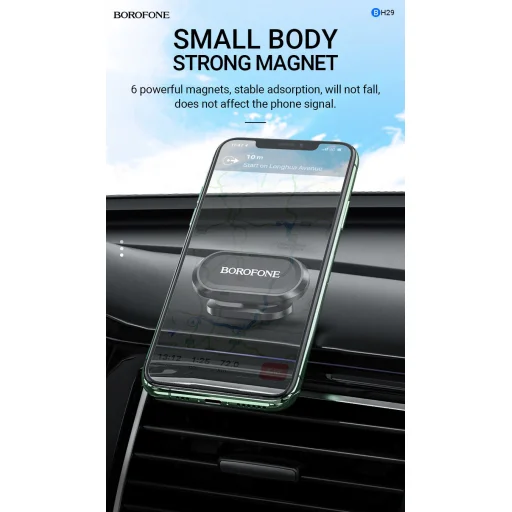 Borofone BH29 Graceful Mágneses autós telefontartó fekete - 9