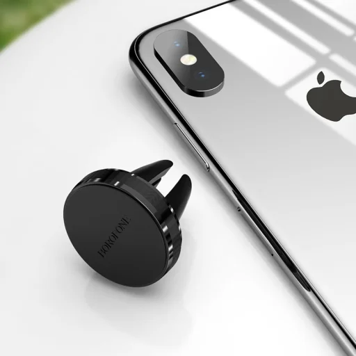 Borofone BH8 Mágneses autós telefontartó szellőzőre fekete - 4