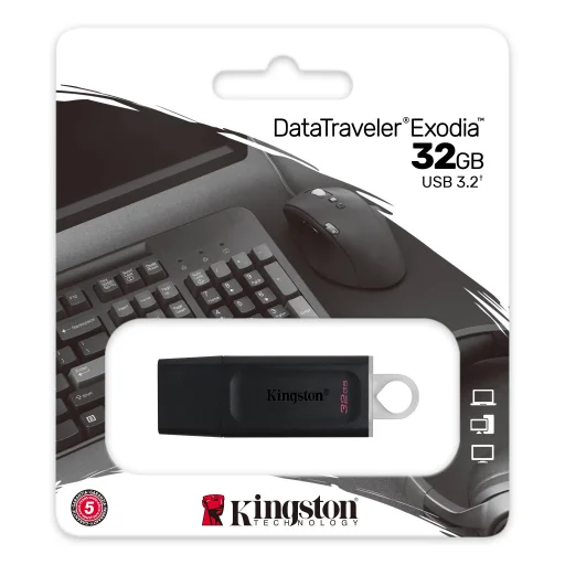Kingston Datatraveler Exodia 32Gb, USB 3.2 Pendrive, Fekete - Fehér (DTX/32GB) - 3