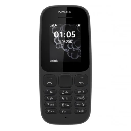 Nokia 105 (2019) Mobiltelefon Fekete + Telekom Domino Quick Sim - 1