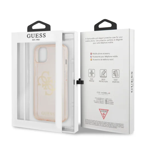 iPhone 13 Mini Guess GUHCP13SPCUGL4GGO Big 4G Glitter tok arany - 5