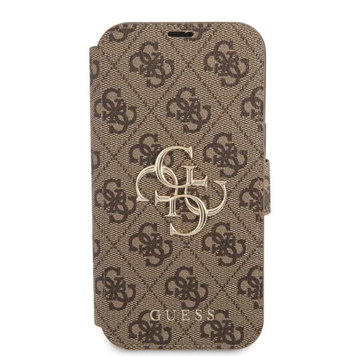 iPhone 13 Pro Guess GUBKP13L4GMGBR PU 4G Metal Logo fliptok barna - 4