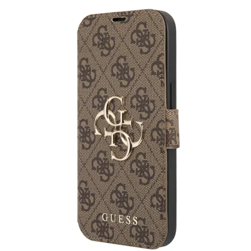 iPhone 13 Pro Guess GUBKP13L4GMGBR PU 4G Metal Logo fliptok barna - 1