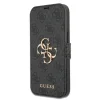 iPhone 13 Pro Guess GUBKP13L4GMGGR PU 4G Metal Logo fliptok szürke thumbnail