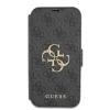 iPhone 13 Pro Guess GUBKP13L4GMGGR PU 4G Metal Logo fliptok szürke thumbnail