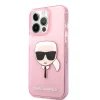 iPhone 13 Pro Max Karl Lagerfeld Glitter Karl Head tok pink (KLHCP13XKHTUGLP) thumbnail