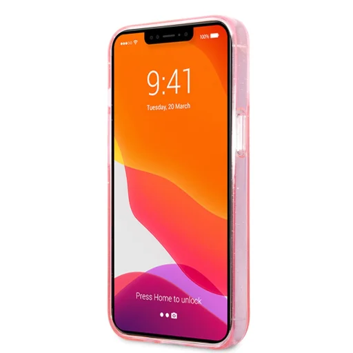 iPhone 13 Pro Max Karl Lagerfeld Glitter Karl Head tok pink (KLHCP13XKHTUGLP) - 2