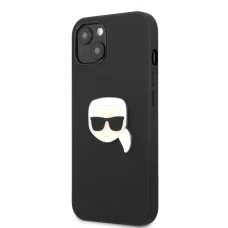 iPhone 13 mini Karl Lagerfeld KLHCP13SPKMK Ikonik Karl Head PU tok fekete