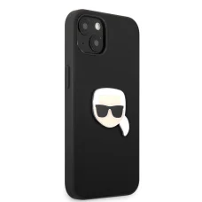 iPhone 13 mini Karl Lagerfeld KLHCP13SPKMK Ikonik Karl Head PU tok fekete