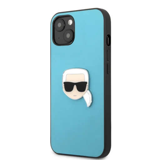 iPhone 13 mini Karl Lagerfeld KLHCP13SPKMB Ikonik Karl Head PU tok kék - 1