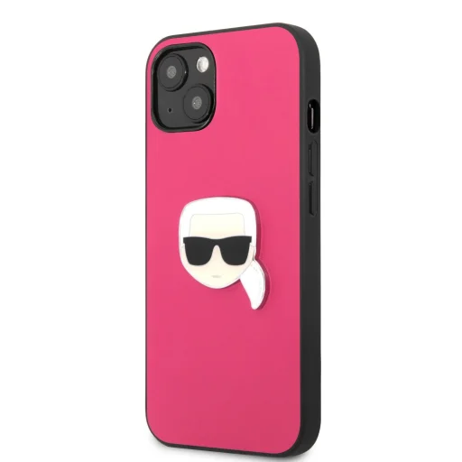 iPhone 13 Karl Lagerfeld KLHCP13MPKMP Ikonik Karl Head PU tok pink - 1