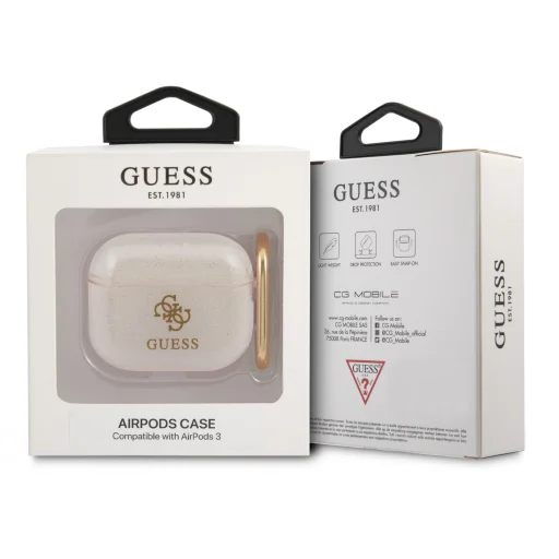 Guess GUA3UCG4GD 4G TPU Glitter AirPods 3 tok arany - 3